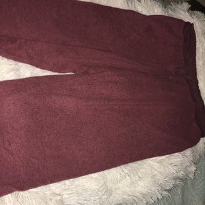 Burgundy sweatpants